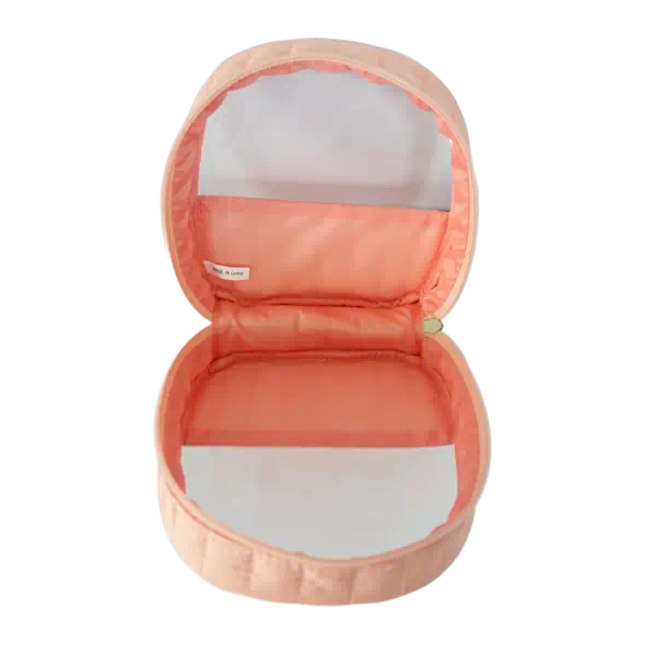 oval cosmetic bag with clear window multi-colored makeup bag_7